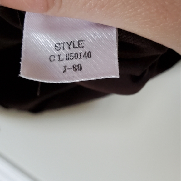 Vtg Liz Claiborne Brown Short Sleeve Round Neck Blouse Size 6 - Picture 16 of 16